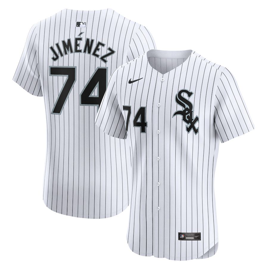 Men Chicago White Sox #74 Eloy Jimenez Nike White Home Elite Player MLB Jersey